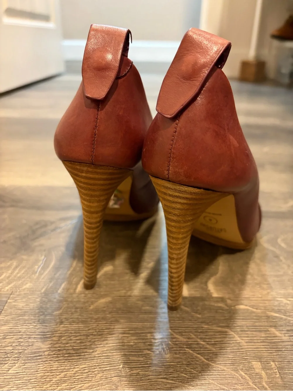 kate spade Two-Tone Brown and Burgundy High Heel Pumps